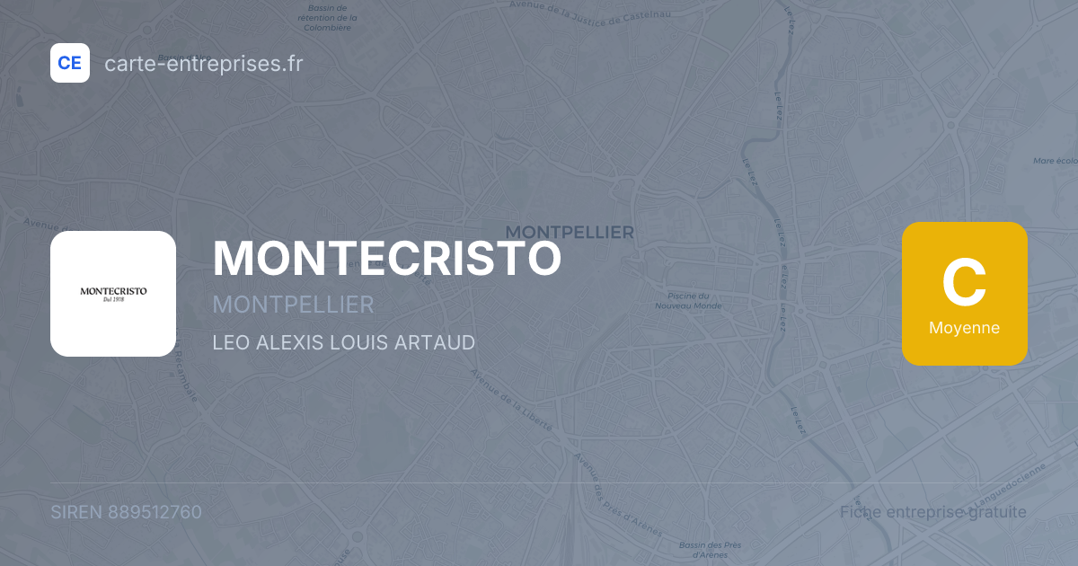 MONTECRISTO — 889512760 — fiche entreprise