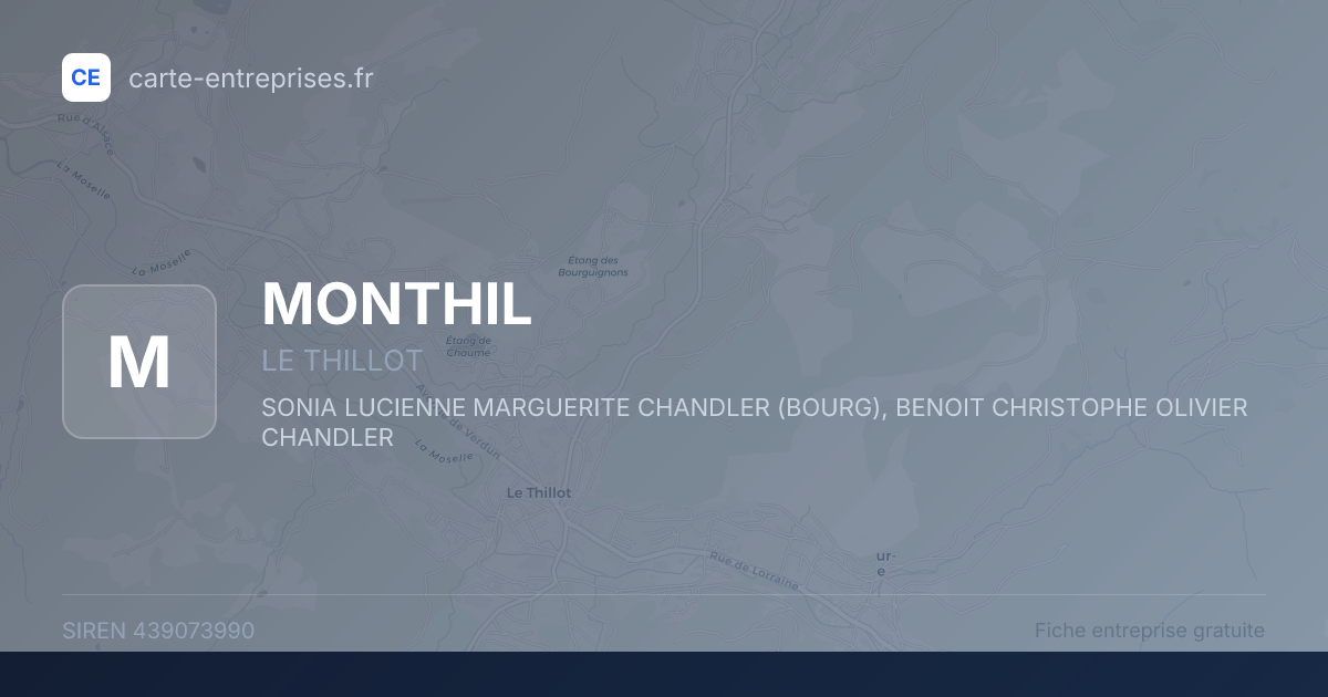 MONTHIL — 439073990 — fiche entreprise