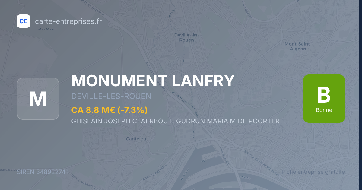 MONUMENT LANFRY — 348922741 — fiche entreprise