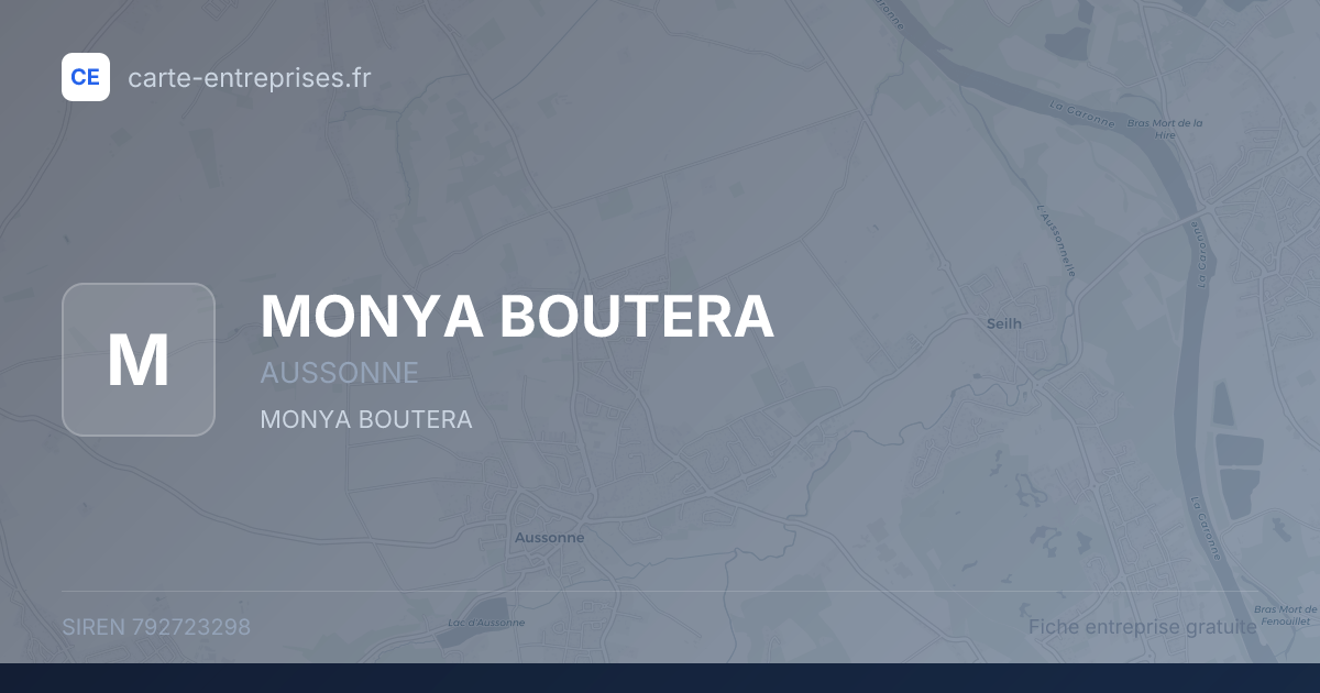 MONYA BOUTERA — 792723298 — fiche entreprise
