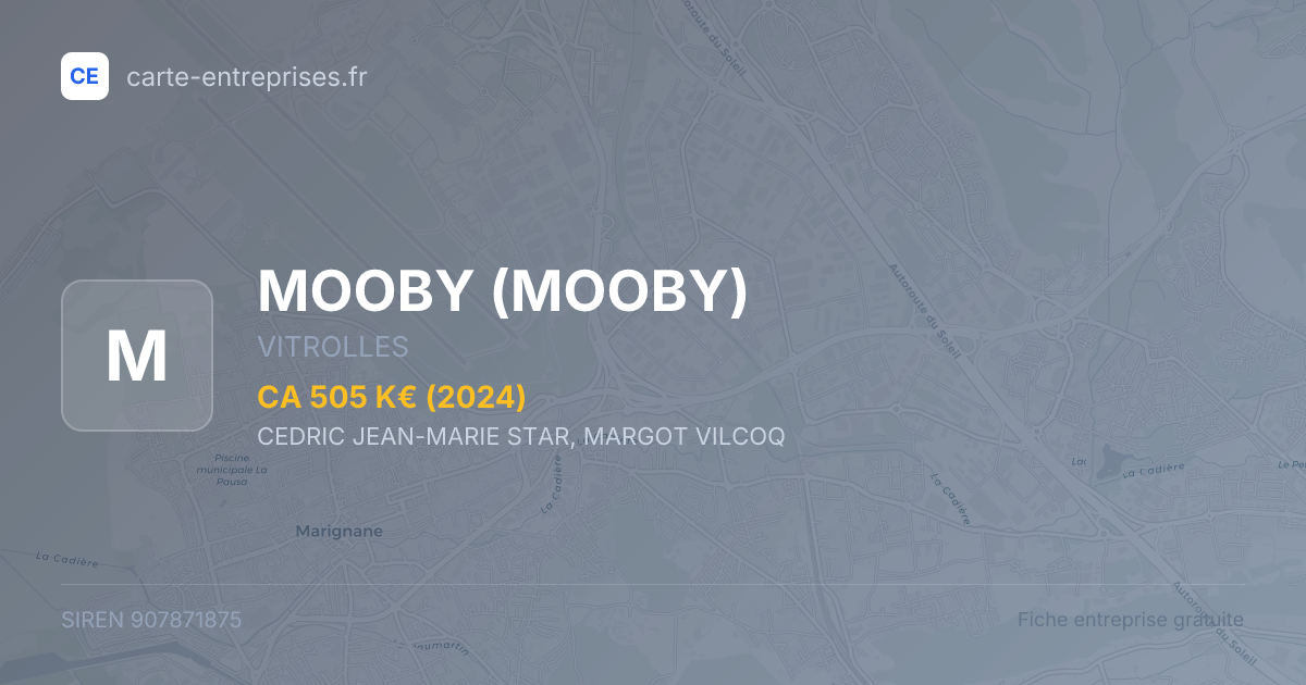 MOOBY — 907871875 — fiche entreprise