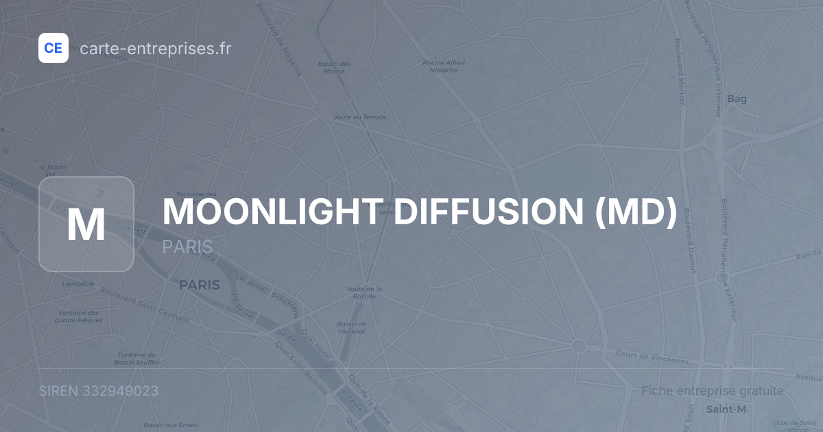 MOONLIGHT DIFFUSION (MD) — 332949023 — fiche entreprise