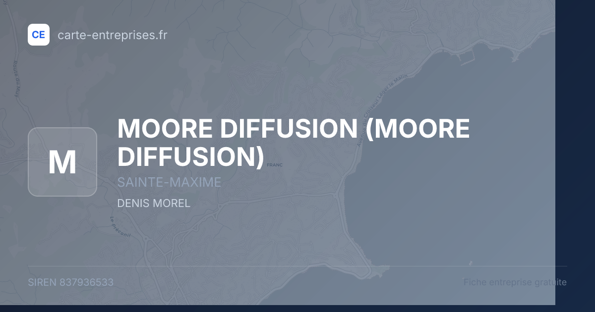 MOORE DIFFUSION — 837936533 — fiche entreprise