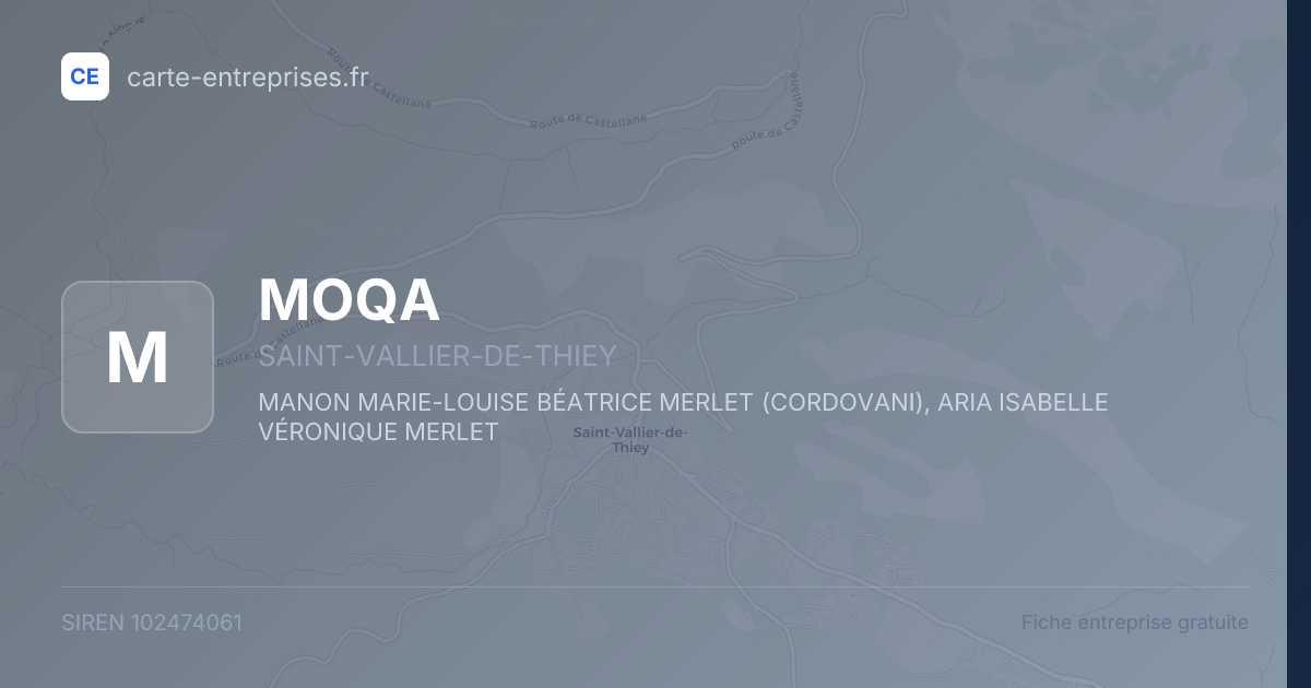 MOQA — 102474061 — fiche entreprise