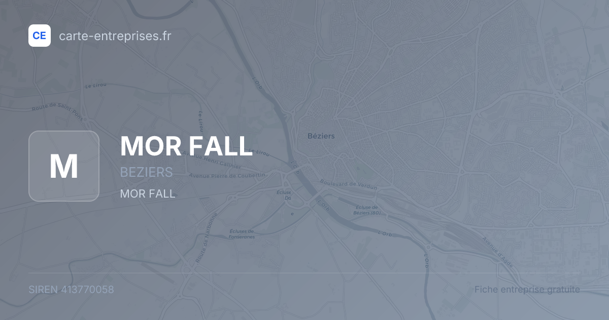 MOR FALL — 413770058 — fiche entreprise