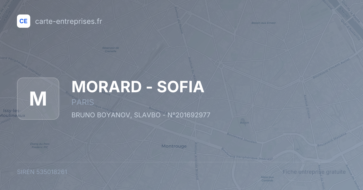 MORARD - SOFIA — 535018261 — fiche entreprise