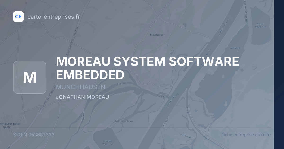 MOREAU SYSTEM SOFTWARE EMBEDDED — 953682333 — fiche entreprise