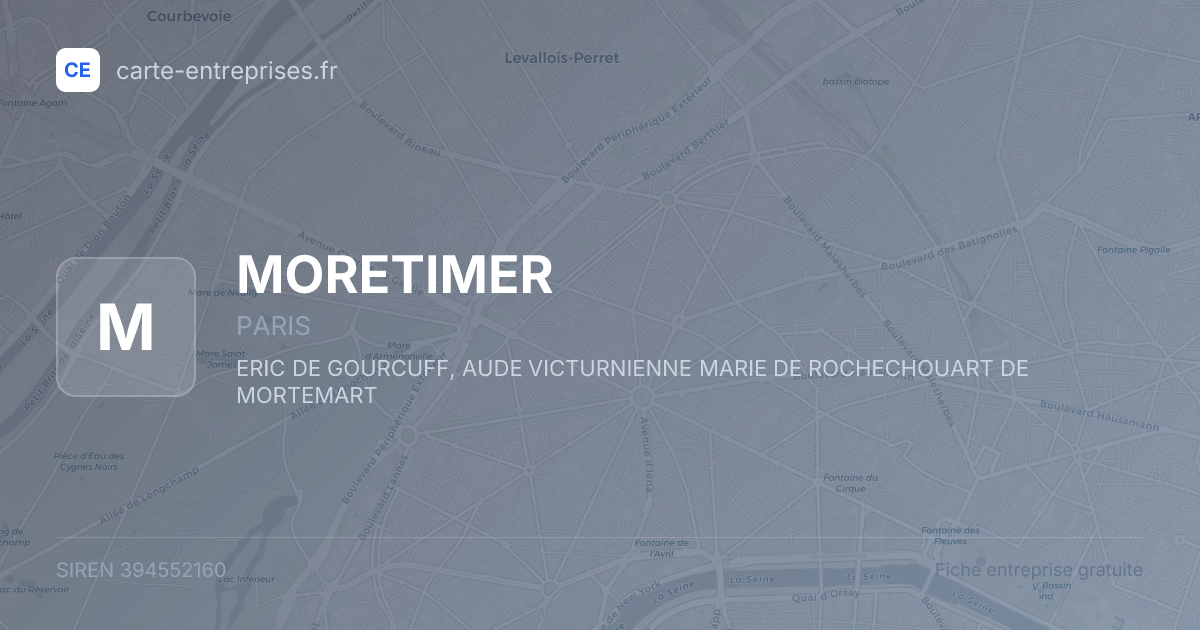MORETIMER — 394552160 — fiche entreprise