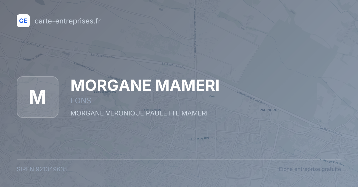 MORGANE MAMERI — 921349635 — fiche entreprise