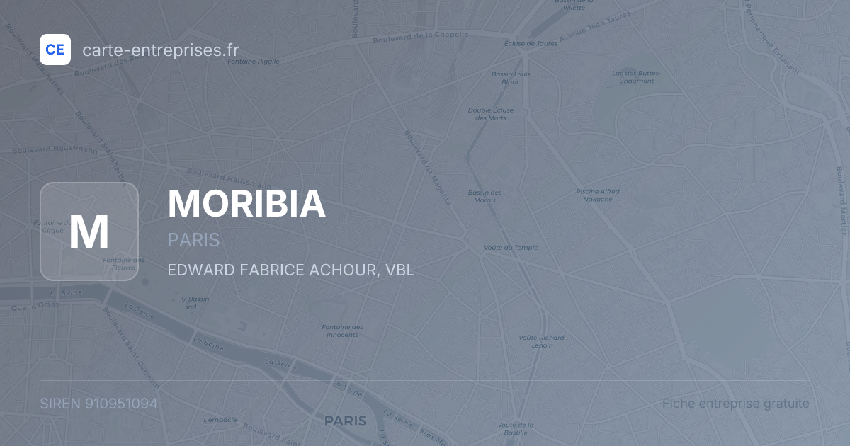 MORIBIA — 910951094 — fiche entreprise