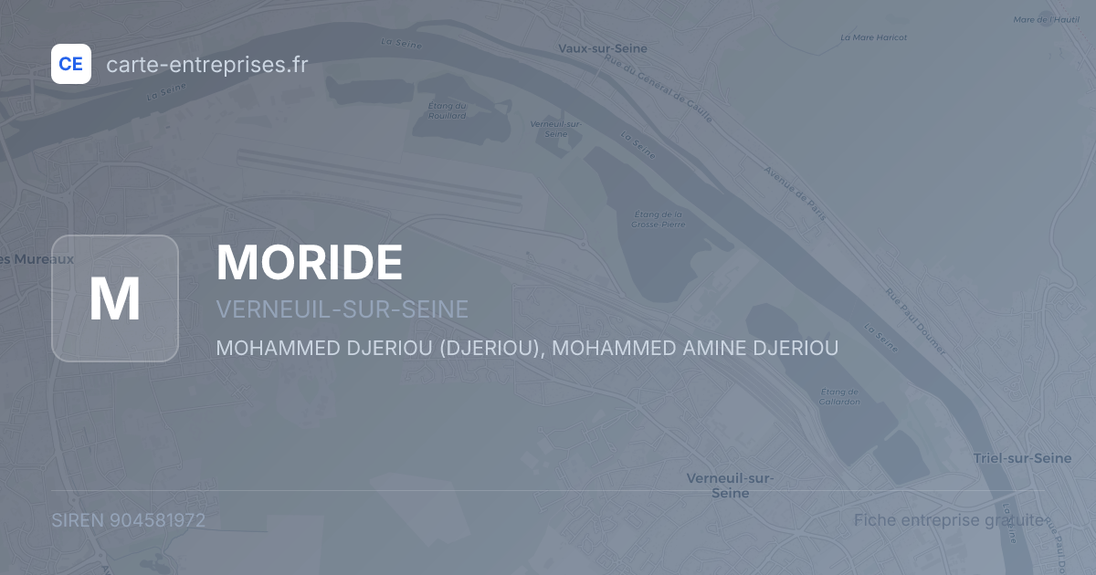 MORIDE — 904581972 — fiche entreprise