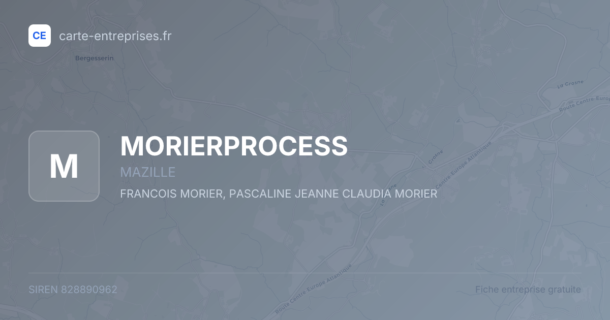 MORIERPROCESS — 828890962 — fiche entreprise