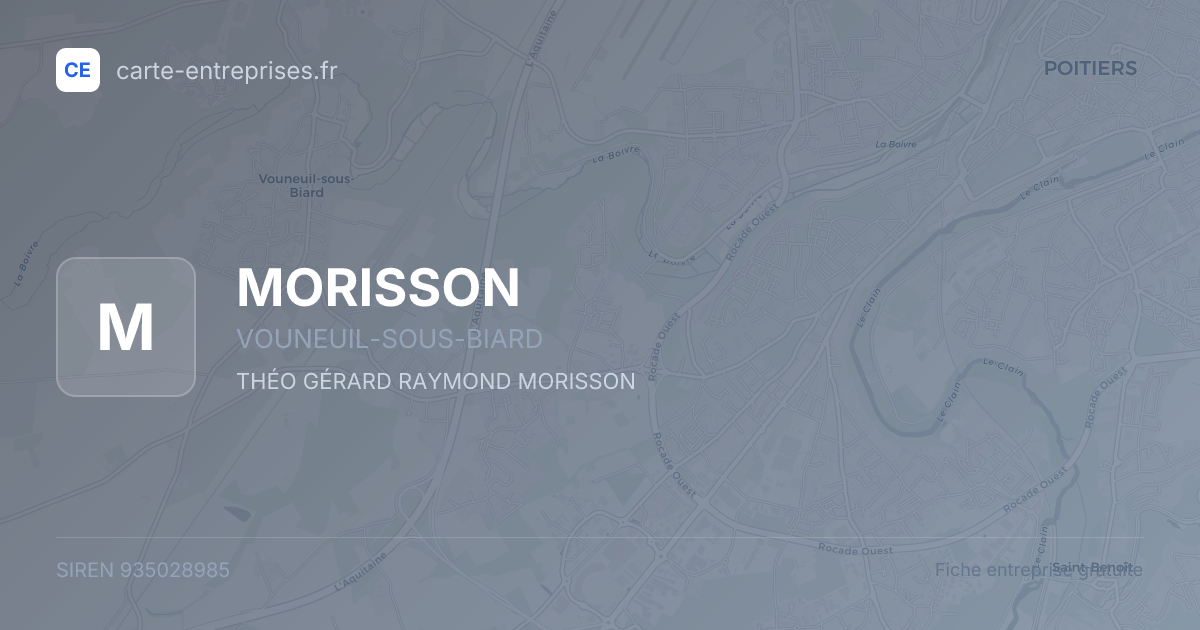 MORISSON — 935028985 — fiche entreprise