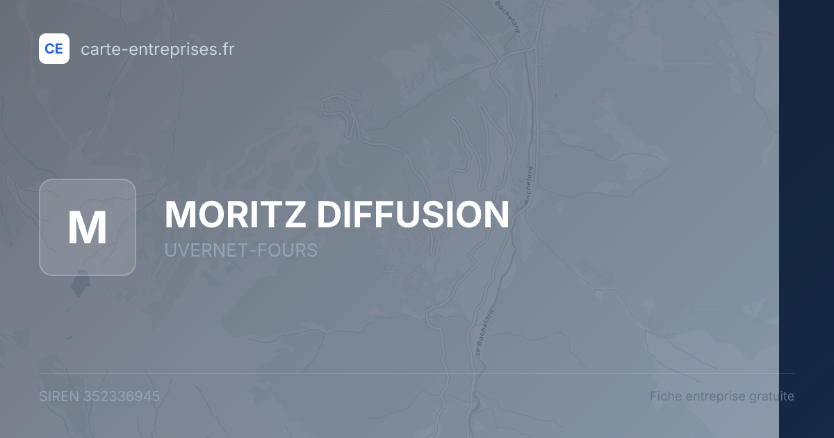 MORITZ DIFFUSION — 352336945 — fiche entreprise