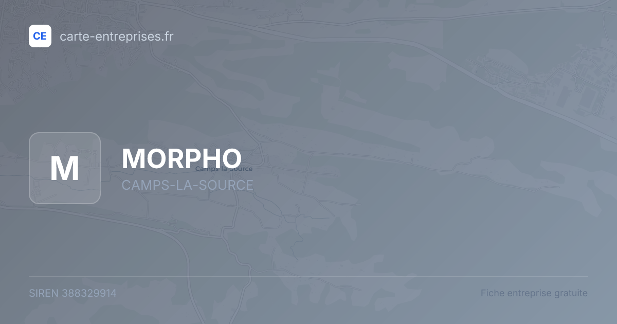 MORPHO — 388329914 — fiche entreprise