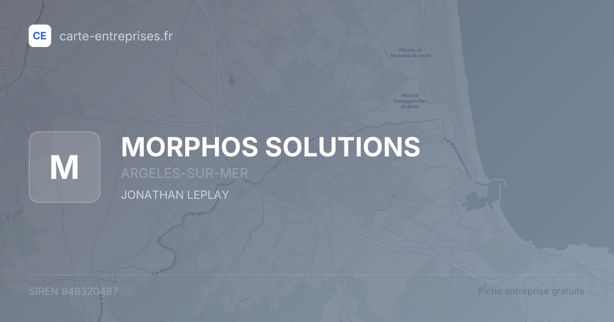 MORPHOS SOLUTIONS — 848320487 — fiche entreprise