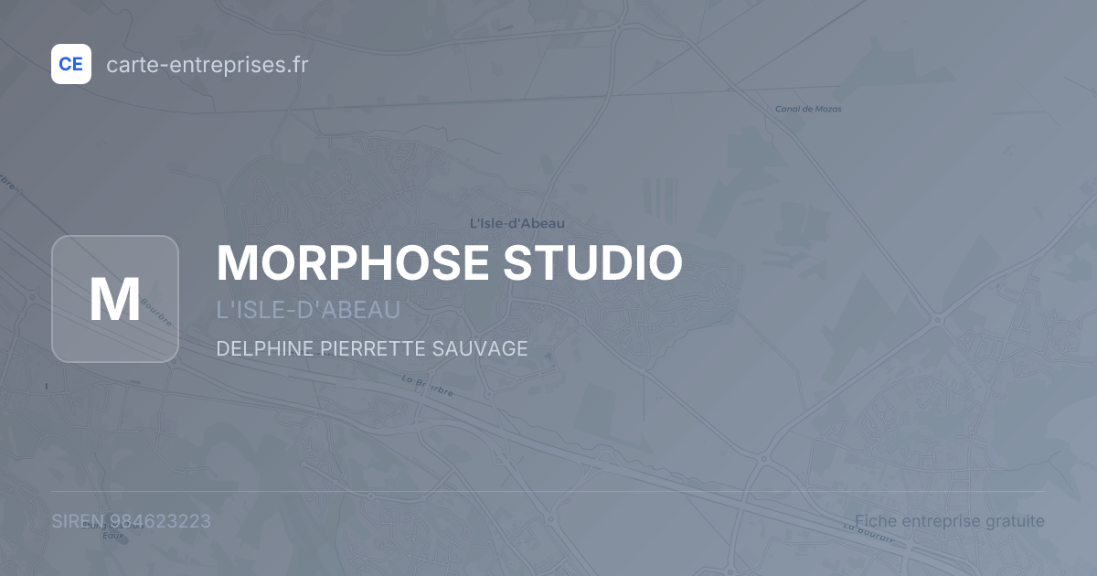 MORPHOSE STUDIO — 984623223 — fiche entreprise