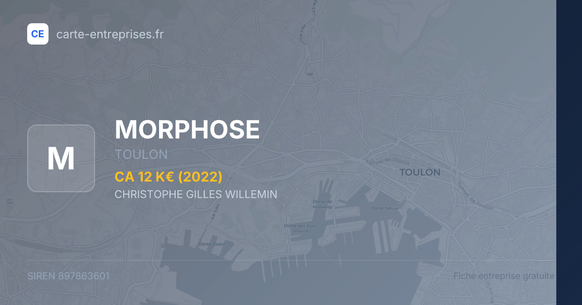 MORPHOSE — 897863601 — fiche entreprise