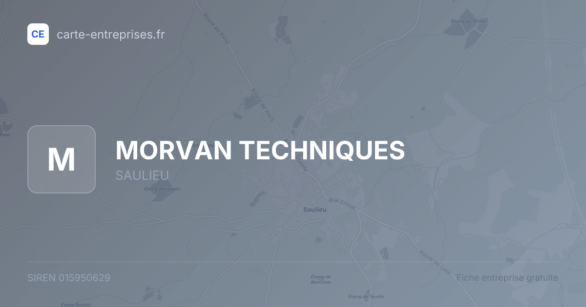 MORVAN TECHNIQUES — 015950629 — fiche entreprise