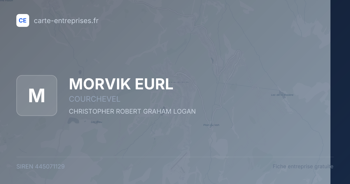 MORVIK EURL — 445071129 — fiche entreprise