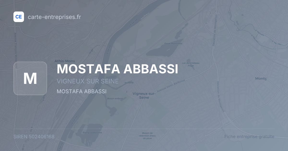 MOSTAFA ABBASSI — 502406168 — fiche entreprise