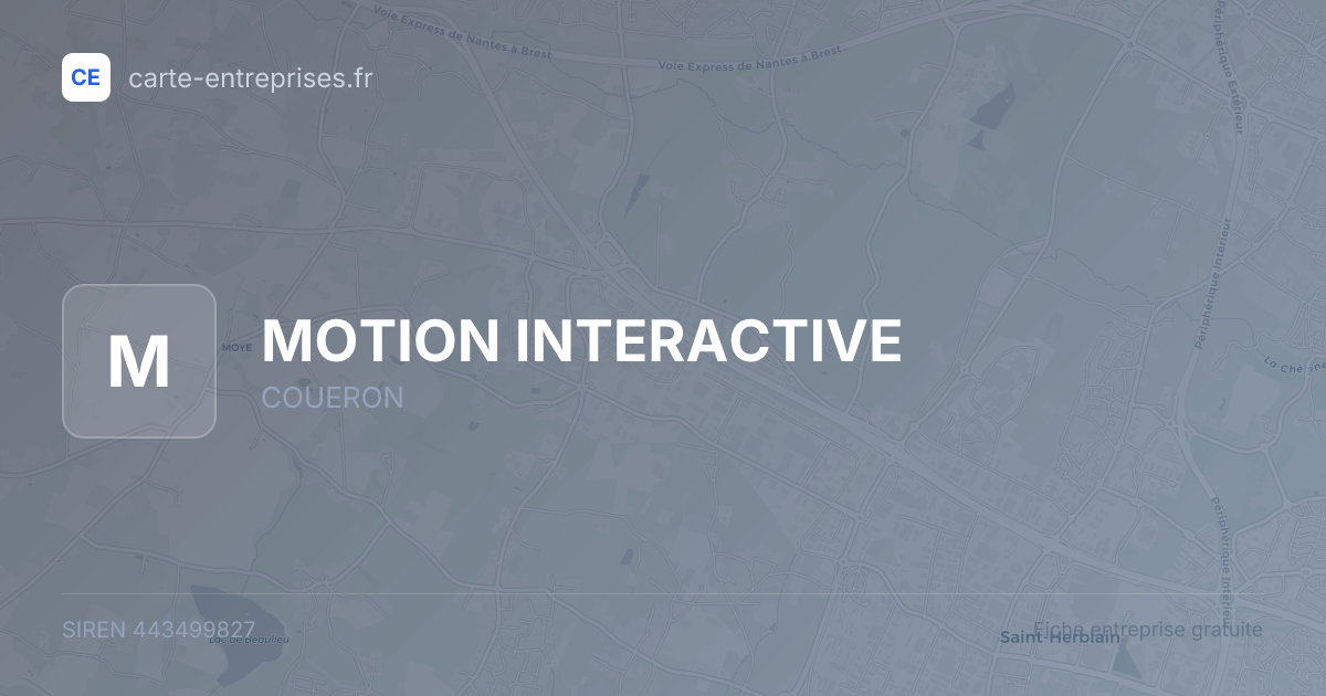 MOTION INTERACTIVE — 443499827 — fiche entreprise