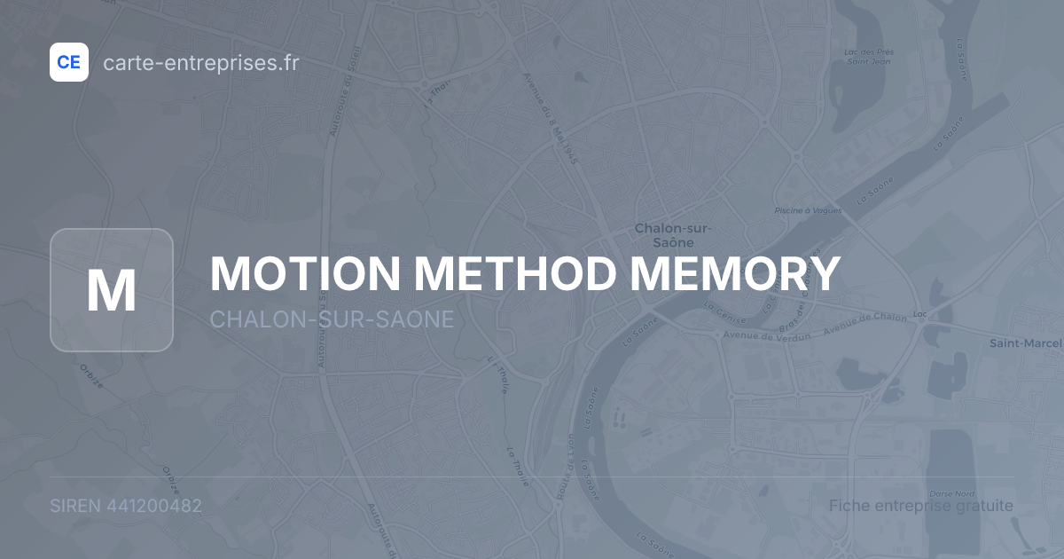 MOTION METHOD MEMORY — 441200482 — fiche entreprise
