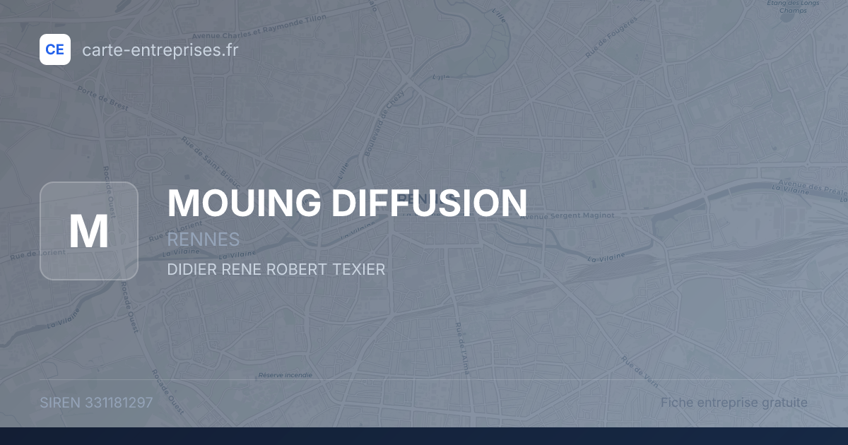 MOUING DIFFUSION — 331181297 — fiche entreprise