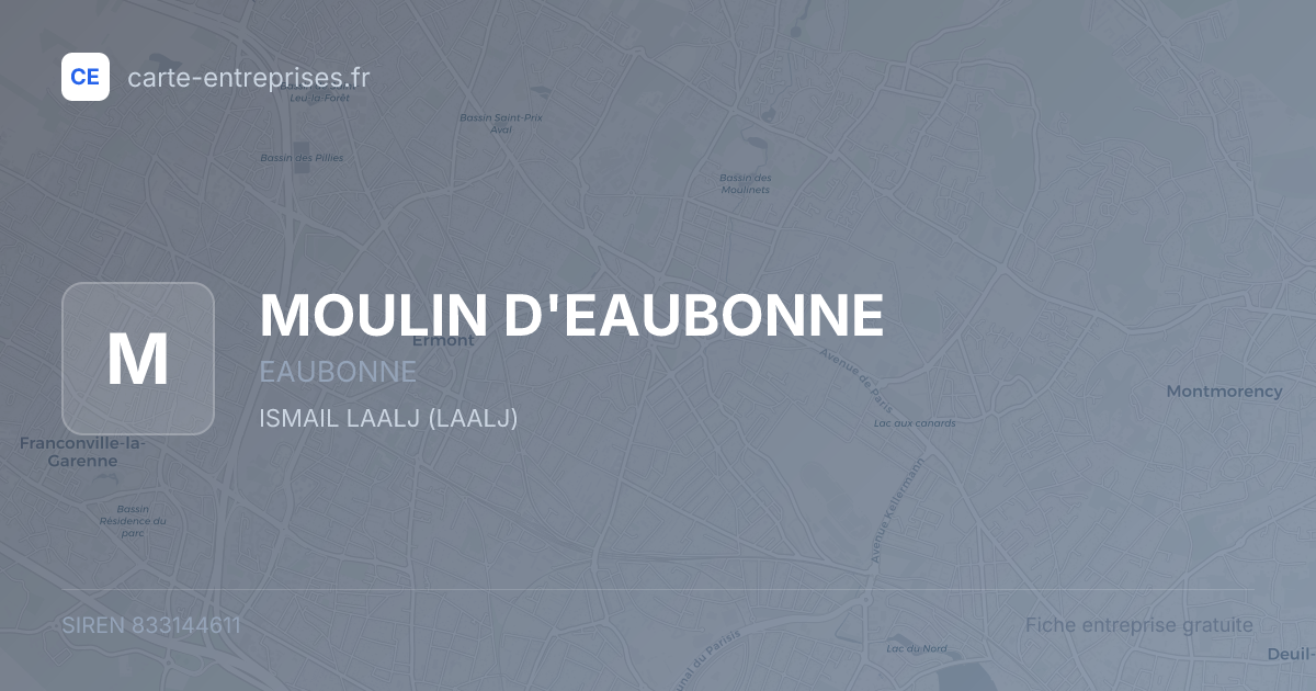 MOULIN D'EAUBONNE — 833144611 — fiche entreprise