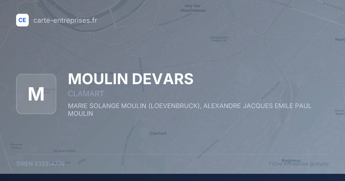 MOULIN DEVARS — 533314779 — fiche entreprise