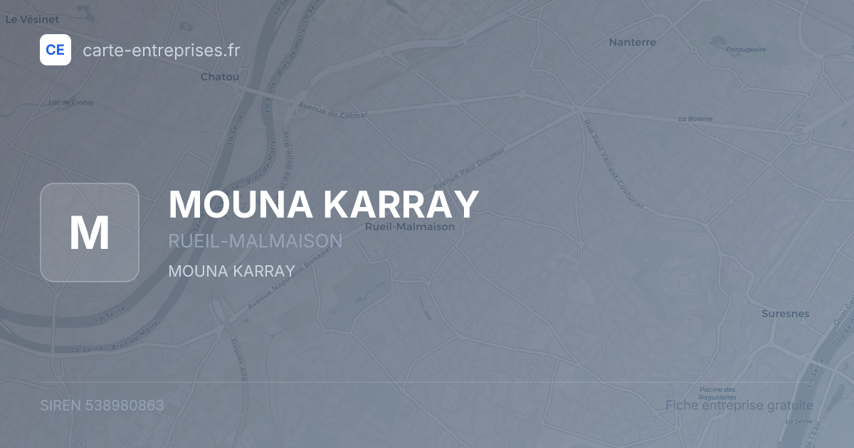 MOUNA KARRAY — 538980863 — fiche entreprise