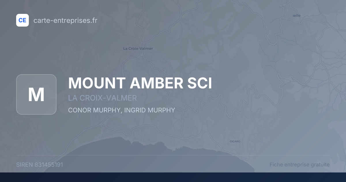 MOUNT AMBER SCI — 831455191 — fiche entreprise