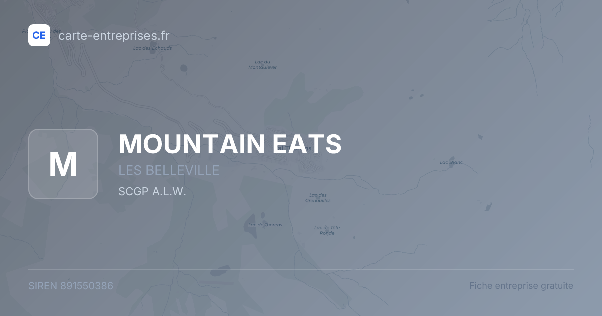 MOUNTAIN EATS — 891550386 — fiche entreprise