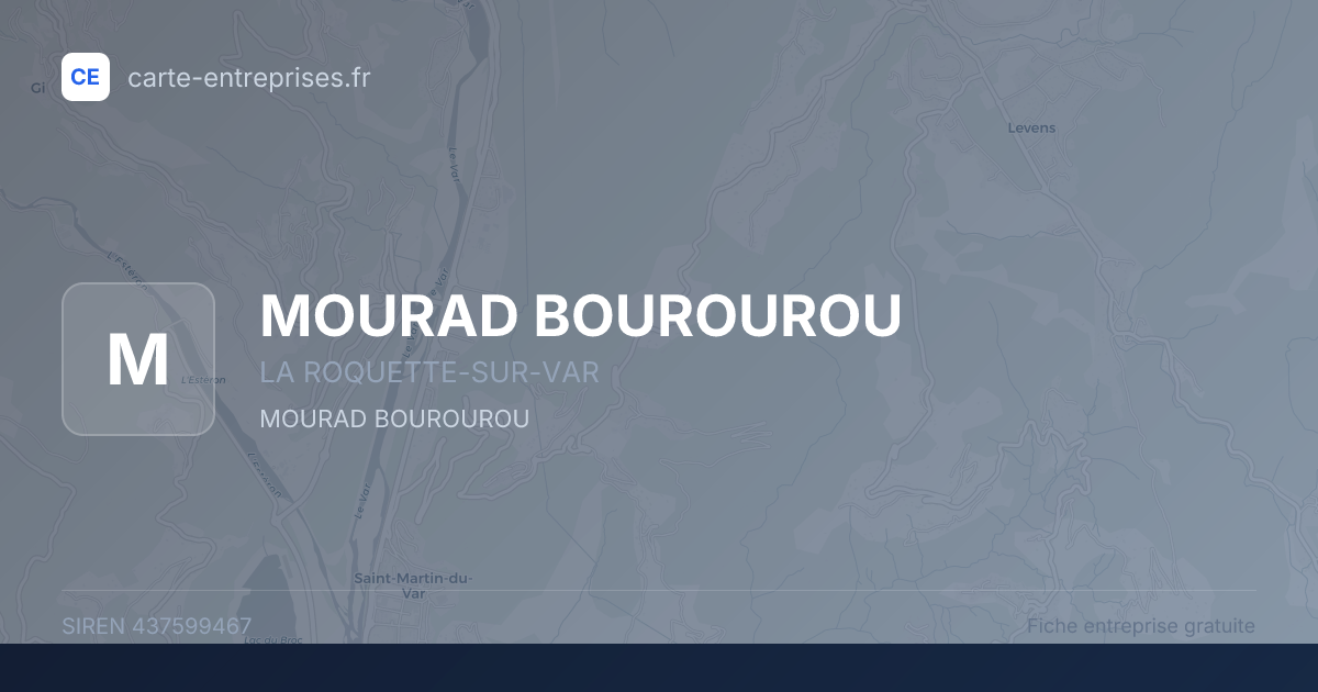 MOURAD BOUROUROU — 437599467 — fiche entreprise