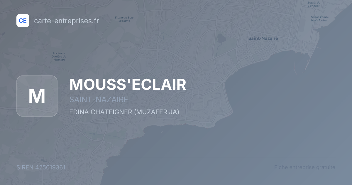MOUSS'ECLAIR — 425019361 — fiche entreprise