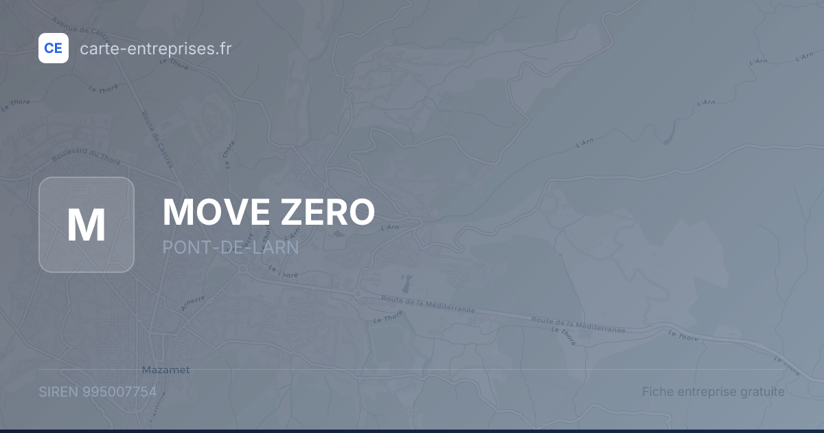 MOVE ZERO — 995007754 — fiche entreprise