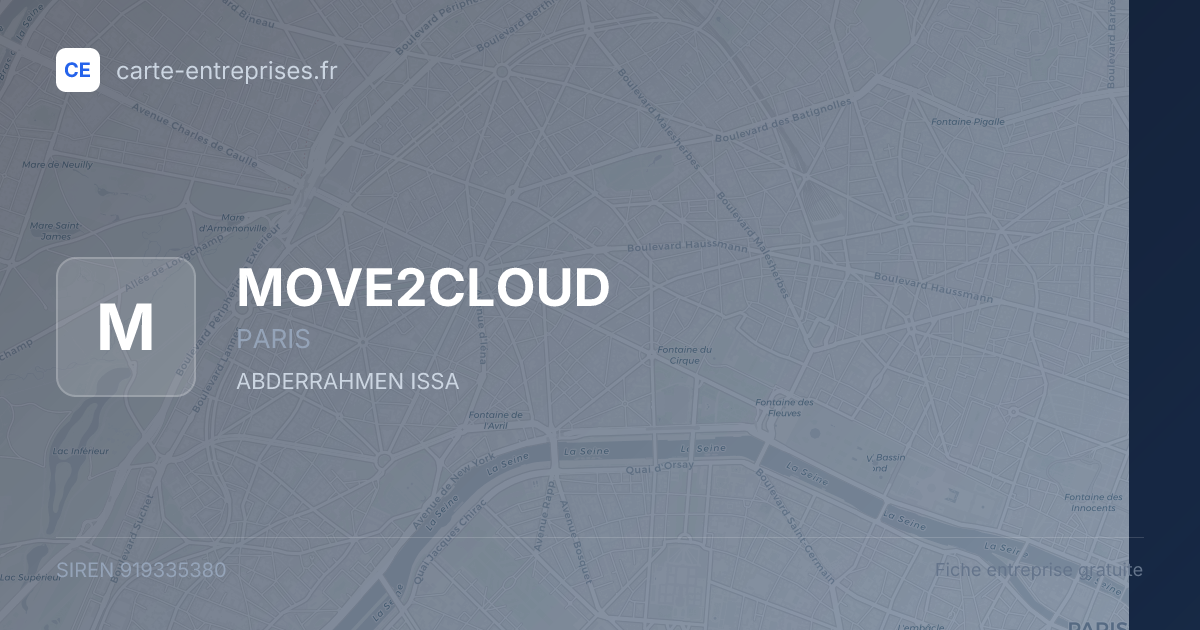 MOVE2CLOUD — 919335380 — fiche entreprise