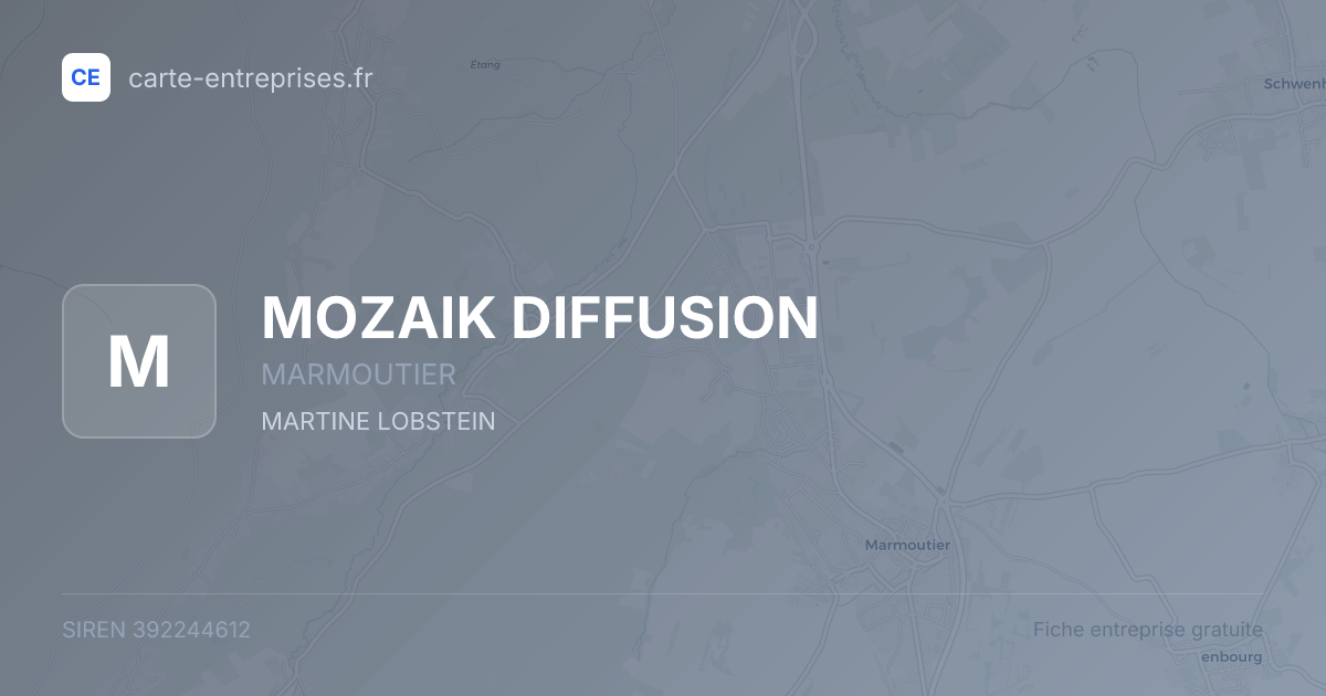 MOZAIK DIFFUSION — 392244612 — fiche entreprise