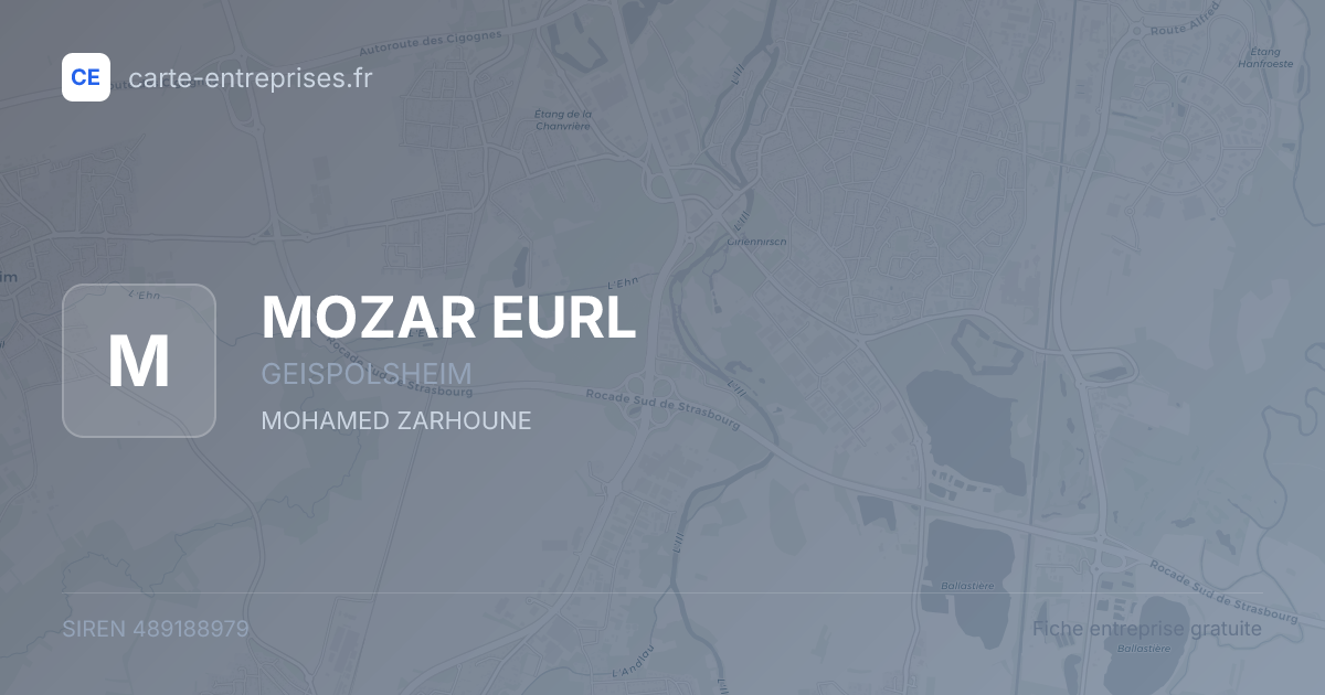 MOZAR EURL — 489188979 — fiche entreprise