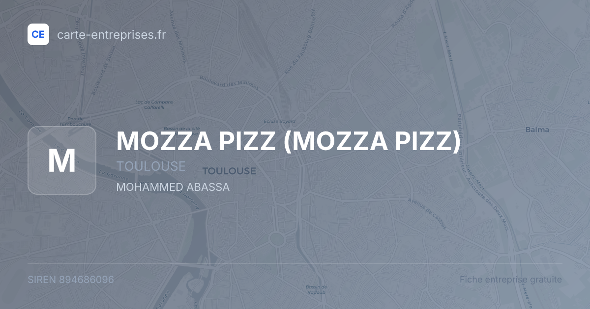 MOZZA PIZZ — 894686096 — fiche entreprise