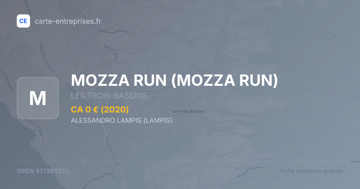 MOZZA RUN — 877983320 — fiche entreprise
