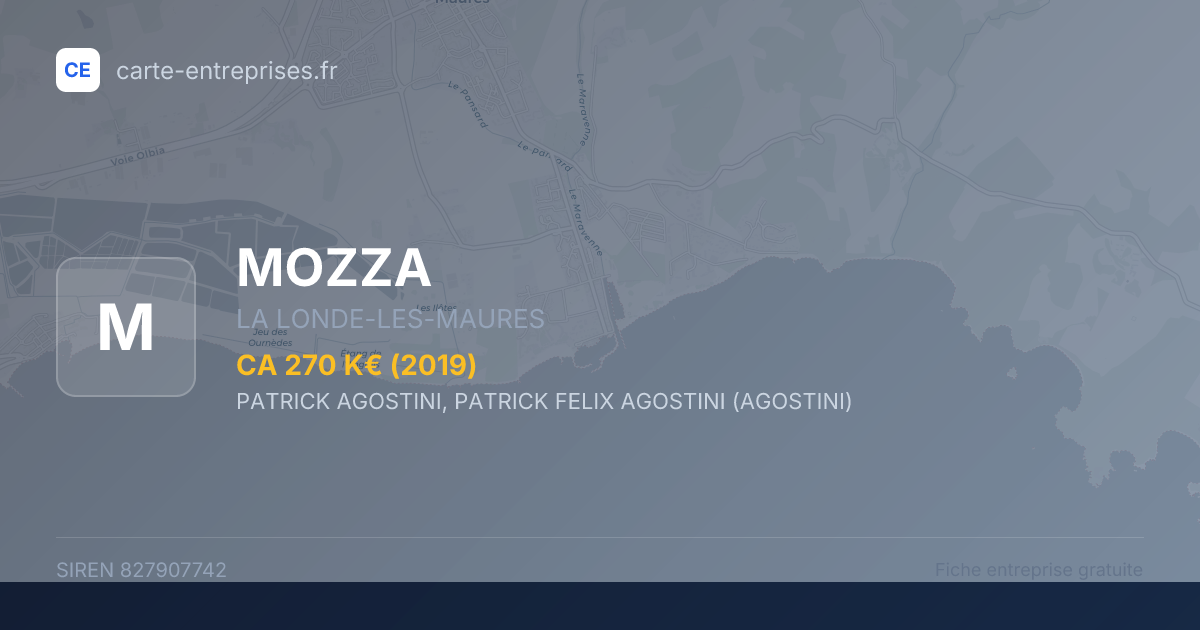 MOZZA — 827907742 — fiche entreprise