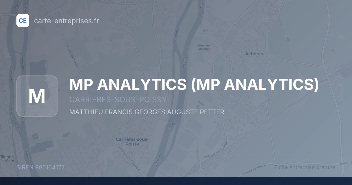 MP ANALYTICS — 985164177 — fiche entreprise