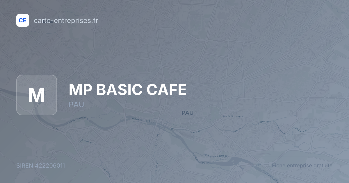 MP BASIC CAFE — 422206011 — fiche entreprise