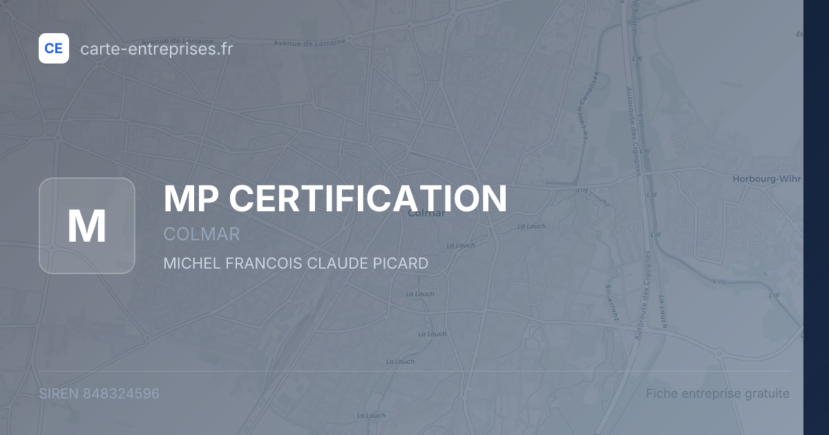 MP CERTIFICATION — 848324596 — fiche entreprise