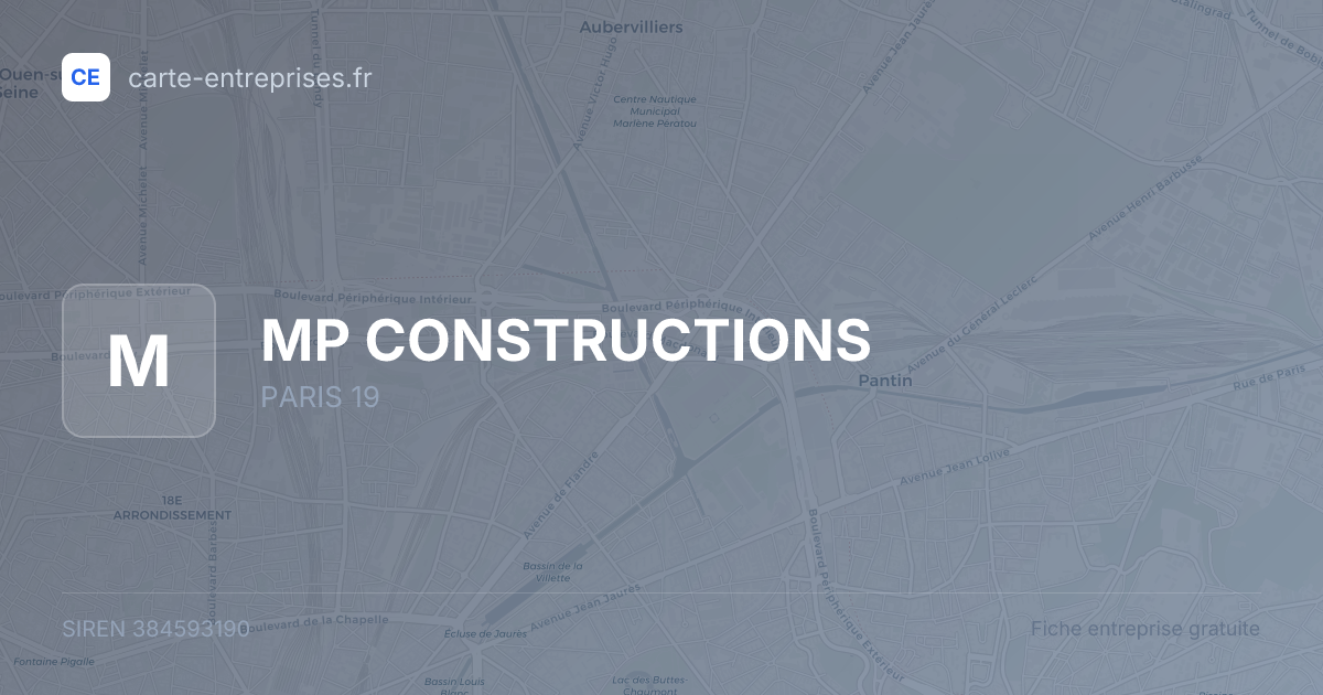 MP CONSTRUCTIONS — 384593190 — fiche entreprise