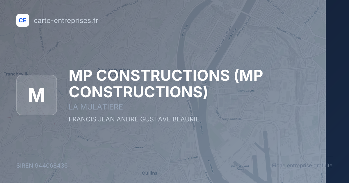 MP CONSTRUCTIONS — 944068436 — fiche entreprise