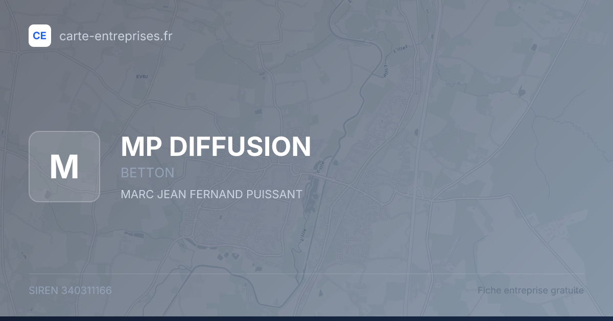 MP DIFFUSION — 340311166 — fiche entreprise