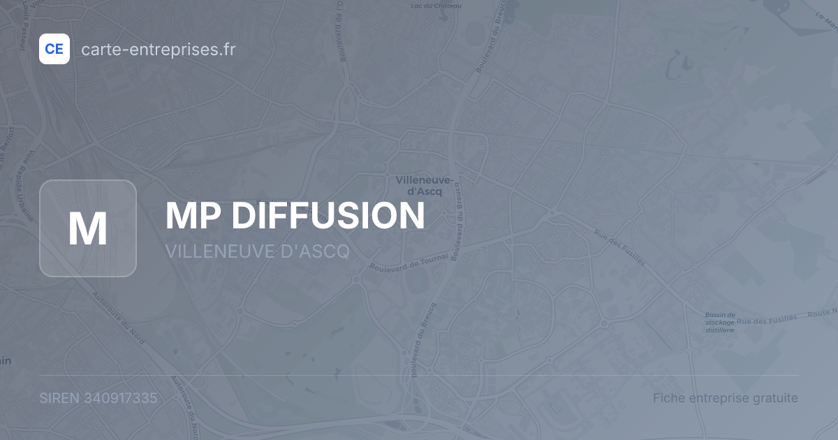 MP DIFFUSION — 340917335 — fiche entreprise