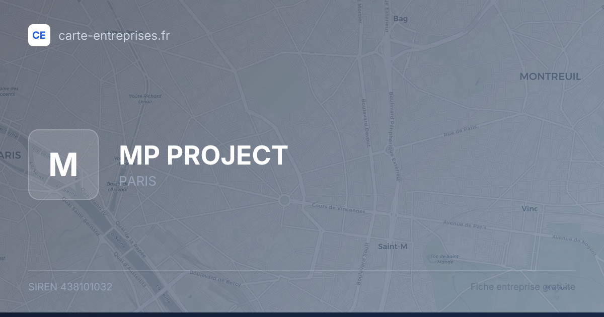 MP PROJECT — 438101032 — fiche entreprise